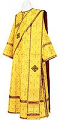 Deacon vestments - rayon brocade S3 (yellow-claret-gold)