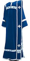 Deacon vestments - natural German velvet (blue-silver)