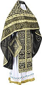 Embroidered Russian Priest vestments - Wattled (black-gold)