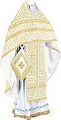 Embroidered Russian Priest vestments - Wattled (white-gold)
