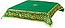 Embroidered Holy table cover Protection of the Theotokos (green-gold)