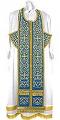 Embroidered Epitrakhilion set - Wattled (blue-gold)