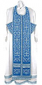 Embroidered Epitrakhilion set - Wattled (blue-silver)