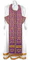 Embroidered Epitrakhilion set - Wattled (violet-gold)