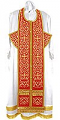 Embroidered Epitrakhilion set - Wattled (red-gold)