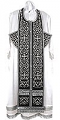 Embroidered Epitrakhilion set - Wattled (black-silver)