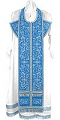 Embroidered Epitrakhilion set - Iris (blue-silver)