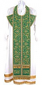 Embroidered Epitrakhilion set - Iris (green-gold)