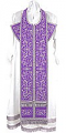 Embroidered Epitrakhilion set - Iris (violet-silver)