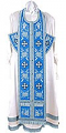 Embroidered Epitrakhilion set - Chrysanthemum (blue-silver)