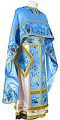 Embroidered Greek Priest vestments - Chrysanthemum (blue-gold)