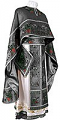 Embroidered Greek Priest vestments - Chrysanthemum (black-silver)