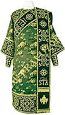 Embroidered Deacon vestments - Wattled (green-gold)