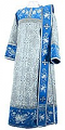 Embroidered Deacon vestments - Chrysanthemum (blue-silver)