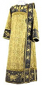 Embroidered Deacon vestments - Chrysanthemum (black-gold)