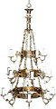 Three-level chandelier (khoros) - 3 (18 lights)