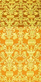 Peacocks metallic brocade (yellow/gold)