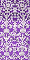 Peacocks metallic brocade (violet/silver)