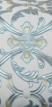 Forged Cross metallic brocade (white/silver with blue)