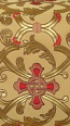 Forged Cross metallic brocade (yellow/gold with red)