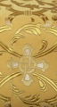 Forged Cross metallic brocade (yellow/gold with silver and gold)