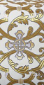 Forged Cross metallic brocade (white/gold with silver and blue)