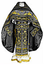 Embroidered Russian Priest vestments - Iris (black-gold)