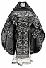 Embroidered Russian Priest vestments - Iris (black-silver)