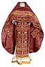 Embroidered Russian Priest vestments - Chrysanthemum (claret-gold)
