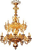 Two-level church chandelier - 23 (24 lights)