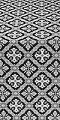 Canon silk (rayon brocade) (black/silver)