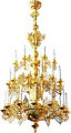 Three-level church chandelier - 8 (30 lights)