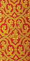 Slavonic Cross Greek metallic brocade (red/gold)