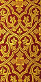 Slavonic Cross Greek metallic brocade (claret/gold)