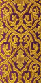 Slavonic Cross Greek metallic brocade (violet/gold)