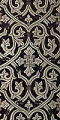 Slavonic Cross Greek metallic brocade (black/silver)