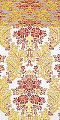 Bucoleon Garden Greek metallic brocade (white/gold with claret)