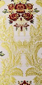 Justinian Bouquet Greek metallic brocade (white/gold with claret)