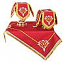 Embroidered chalice covers (veils) - Balaam (red/gold)