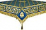 Embroidered Holy table cover no.8 (blue-gold)