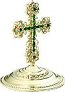 Jewelry mitre cross - A623 (silver-gilding)