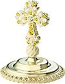 Jewelry mitre cross - A614 (silver-gilding)