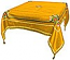 Embroidered Holy table cover Balaam (yellow-gold)