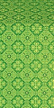 Pavlov Pokrov silk (rayon brocade) (green/gold)