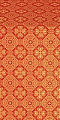 Pavlov Pokrov silk (rayon brocade) (red/gold)