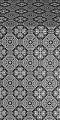 Pavlov Pokrov silk (rayon brocade) (black/silver)