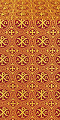 Alpha-and-Omega silk (rayon brocade) (claret/gold)