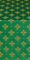 Bishop silk (rayon brocade) (green/gold)