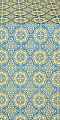 Vologda Posad silk (rayon brocade) (blue/gold)