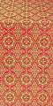 Vologda Posad silk (rayon brocade) (red/gold)